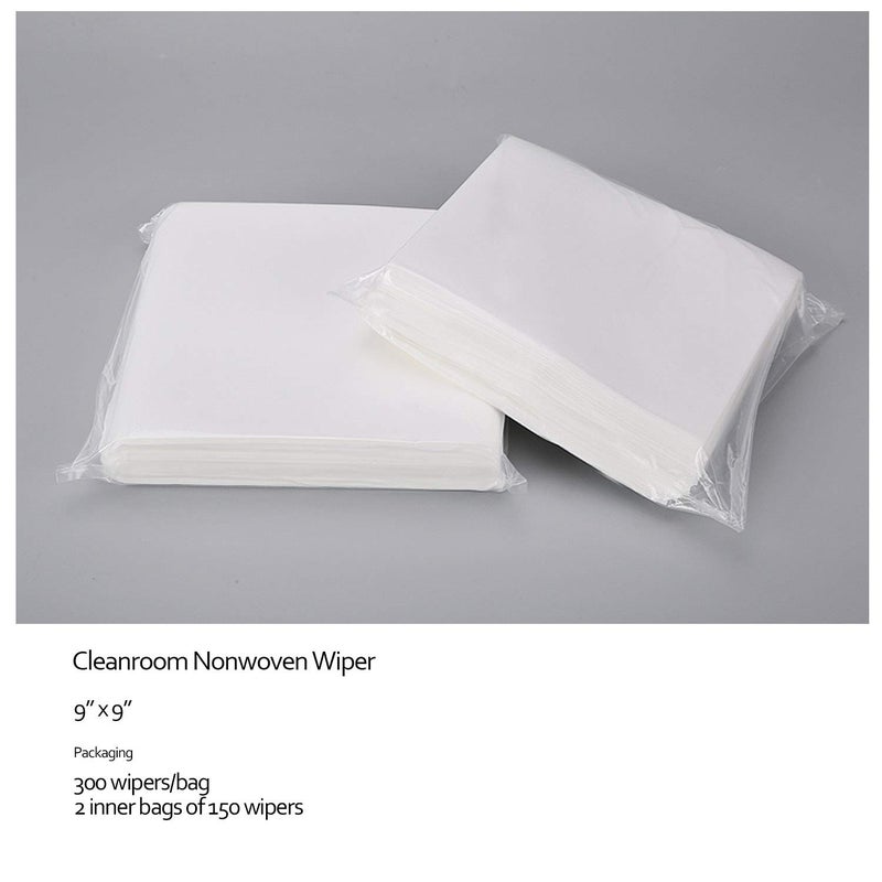 AAwipes Lint Free Wipes Cleanroom Wipes Nonwoven Auto Paint Prep Cellulose/Polyester Blend (9"x9" 300 Pcs, 56 GSM) General Purpose Lab Use (NW05609) - Image 2
